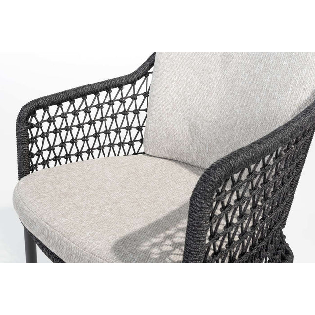 4 Seasons Outdoor Tramonti barstoel antraciet + Fiesta bartafel 90 Ø x 105 cm