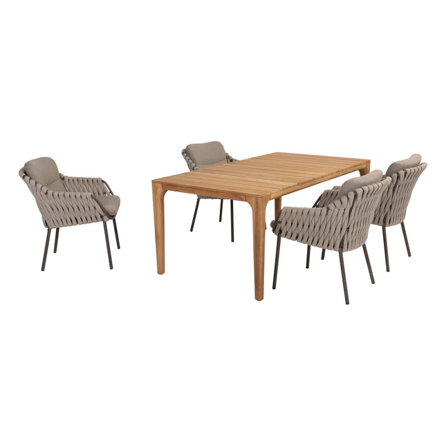 4 Seasons Outdoor Montera dining + Taste 4SO Liam eettafel teak 180 x 100 cm
