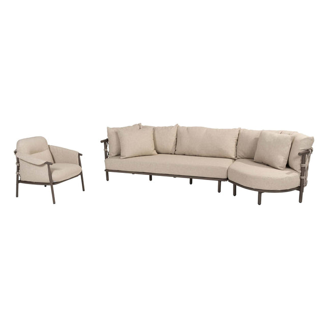 4 Seasons Outdoor Ezra chaise lounge bank + loungestoel