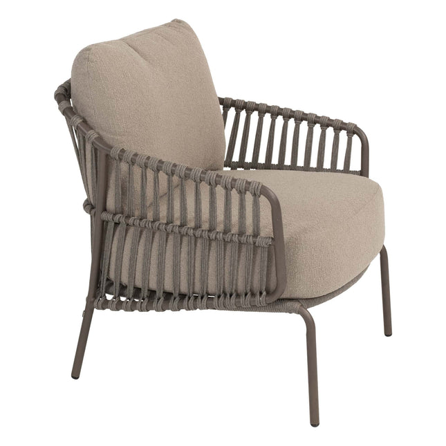 4 Seasons Outdoor Tuinset Capalbio low dining stoel + Nevada low dining tafel barrel-vorm 250 cm terre