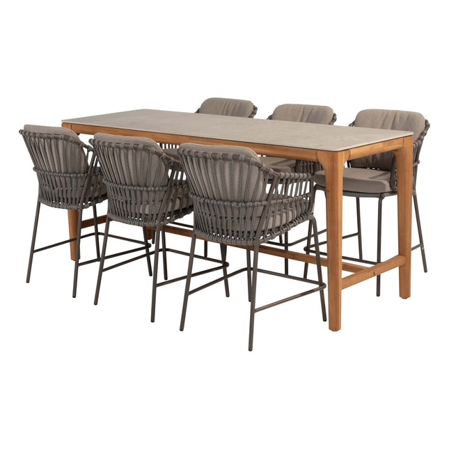 4 Seasons Outdoor Capalbio high dining stoel + Taste 4SO Liam high dining tafel met keramisch blad 220 cm