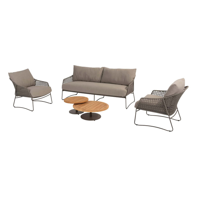 4 Seasons Outdoor Moretti loungeset + Volta salontafels terre