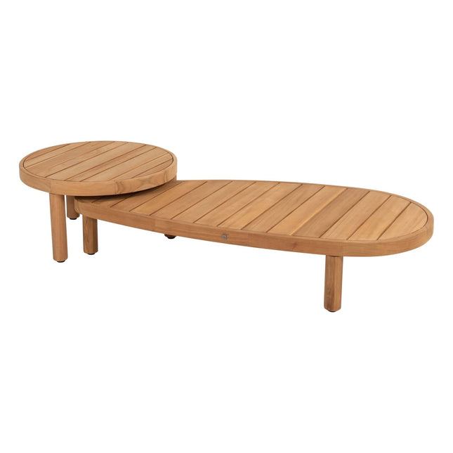 4 Seasons Outdoor Finn salontafel kiezel-vorm 125 x 63 cm. (H 25)