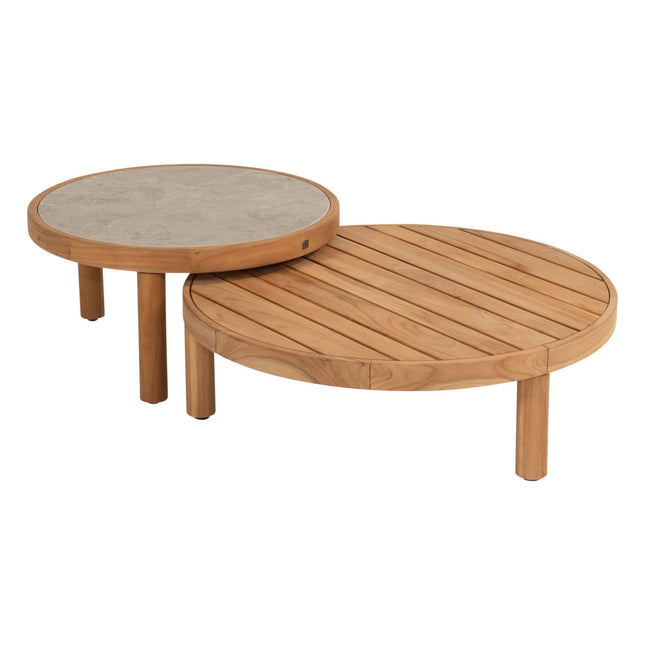 4 Seasons Outdoor Finn salontafel met keramisch tafelblad 63 cm. Ø (H 32)