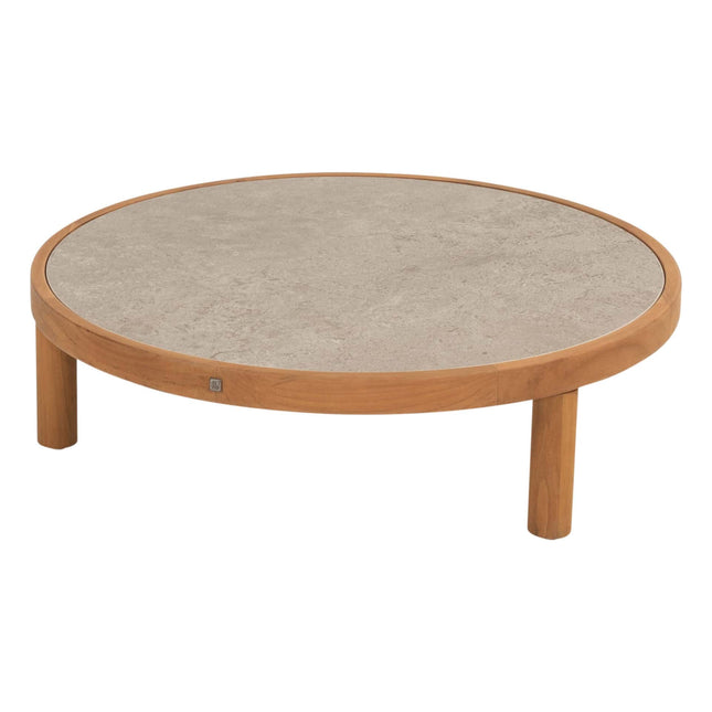 4 Seasons Outdoor Marie chaise lounge bank + center + Finn salontafels keramiek