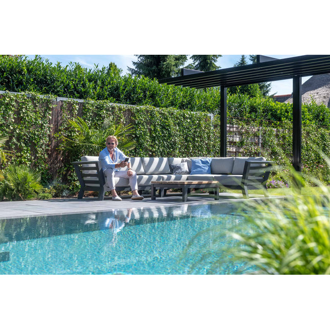 4 Seasons Outdoor Meteoro loungeset + center + Capitol salontafel 90 x 90 cm