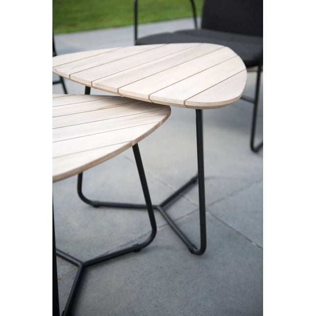 4 Seasons Outdoor Axel side tables driehoek teak (set van 2)