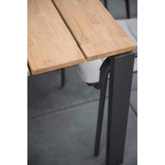 4 Seasons Outdoor Goa teak tafel 220 cm aluminium onderstel