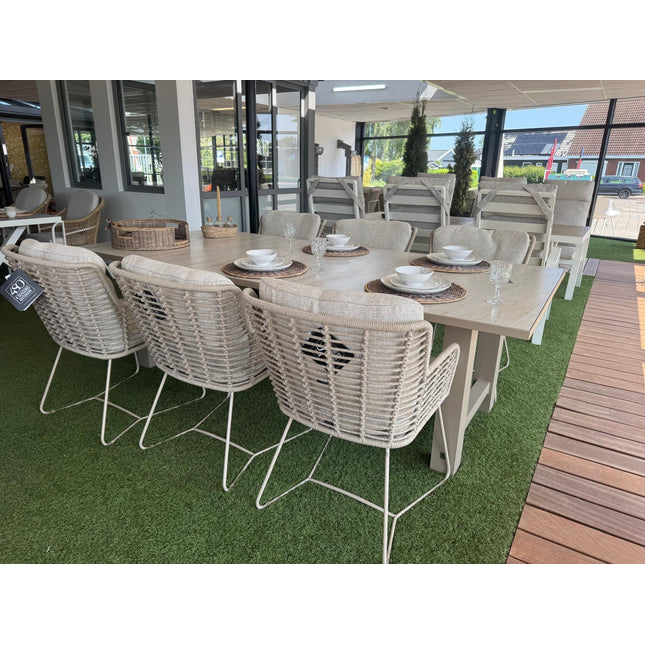 4 Seasons Outdoor Diva tuintafel met aluminium frame en keramisch tafelblad 240 cm