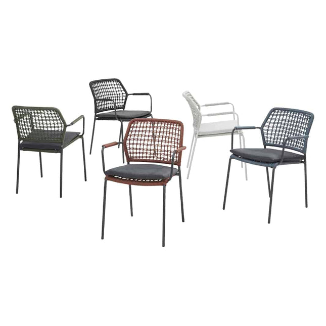 Taste 4SO Barista dining antraciet + Ambassador teak tafel 240 cm