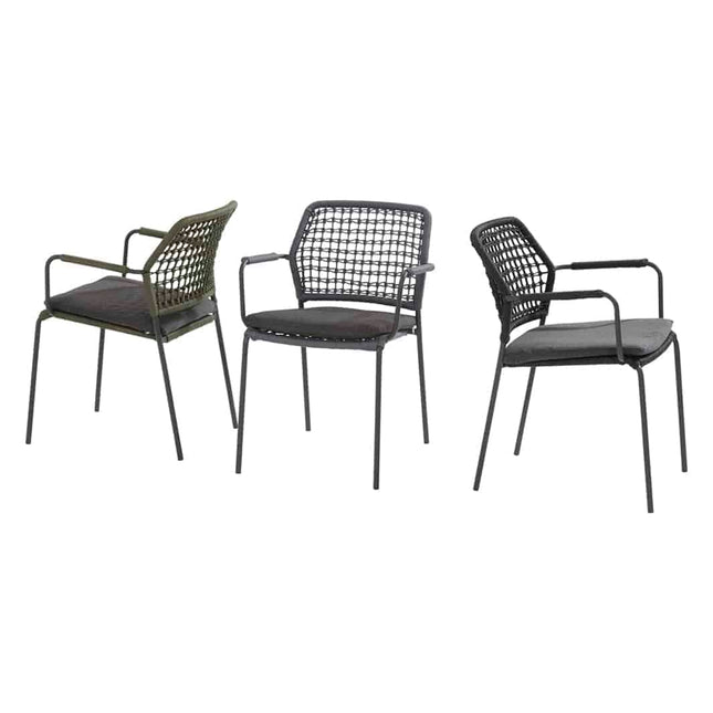 Taste 4SO Barista dining antraciet + Basso teak tafel 240 cm