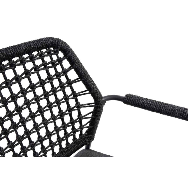 Taste 4SO Barista dining antraciet + Manolo tafel antraciet met geprint keramiek tafelblad 240 cm