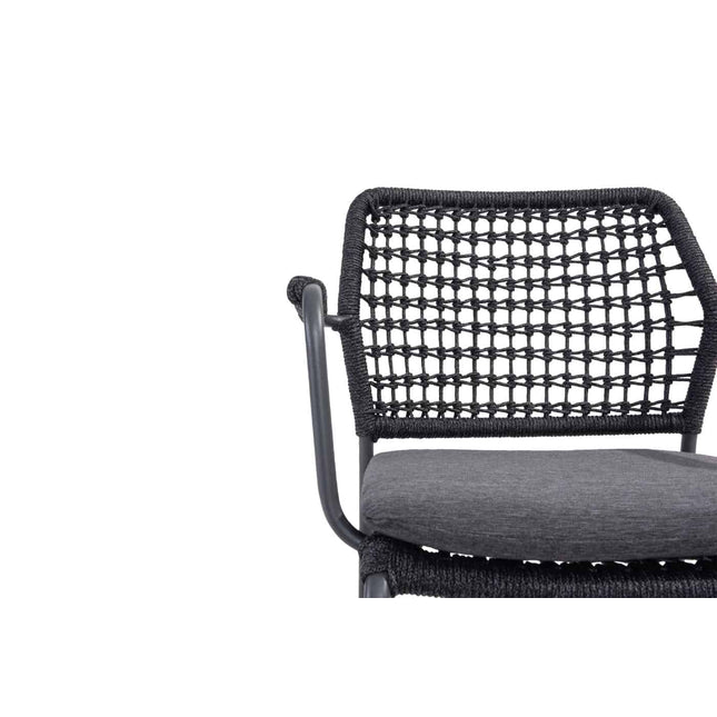 Taste 4SO Barista dining antraciet + 4 Seasons Outdoor Privada tafel HPL ovaal 240 cm