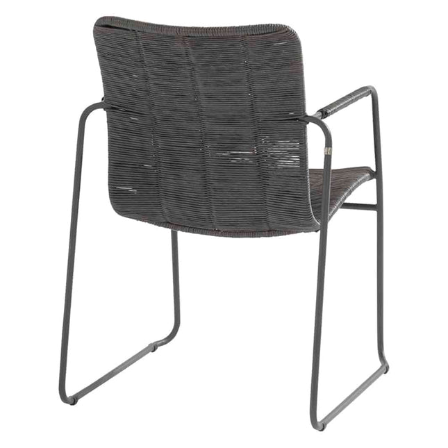 Taste 4SO Palma dining antraciet + Ambassador teak tafel 130 Ø cm