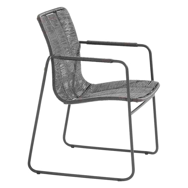 Taste 4SO Palma dining antraciet + Ambassador teak tafel 130 Ø cm