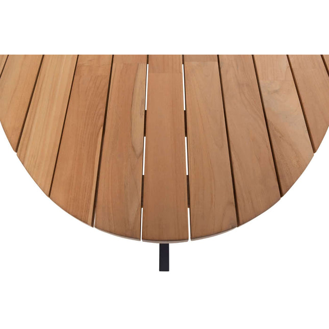4 Seasons Outdoor Veneto dining antraciet + Taste 4SO Prado teak tafel ovaal 240 cm