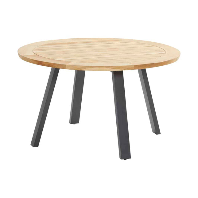 Taste 4SO Palma dining antraciet + Ambassador teak tafel 130 Ø cm