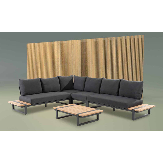 Taste 4SO Country loungeset modulair antraciet + salontafel 110 x 65 cm