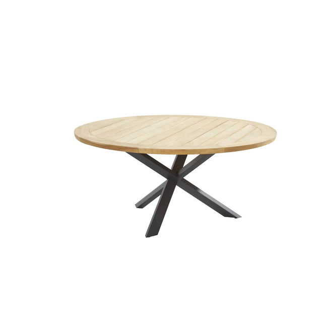 Taste 4SO Parma stapelbare dining + Prado teak tafel 160 Ø cm