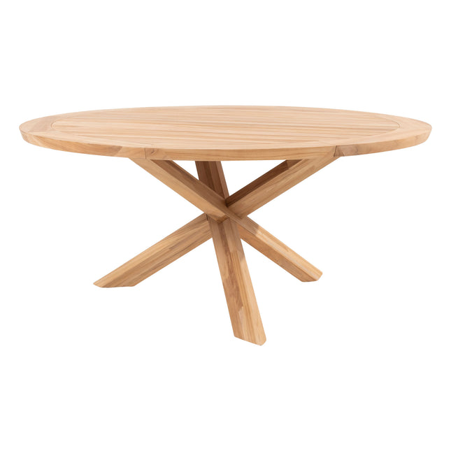 Taste 4SO Eva dining + Prado teak tafel 160 Ø cm + lazy susan