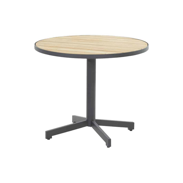 4 Seasons Outdoor Fabrice dining antraciet + Taste 4SO Fiesta bistrotafel 90 Ø cm