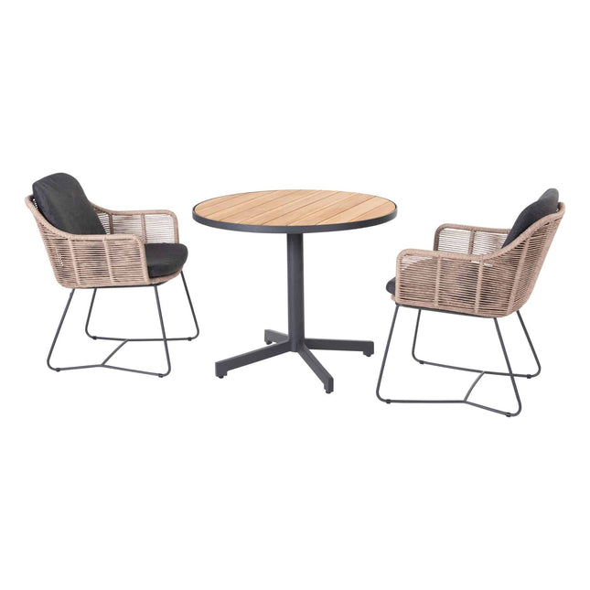 Taste 4SO Belmond dining naturel (2 st.) + Fiesta bistrotafel Ø 90 cm
