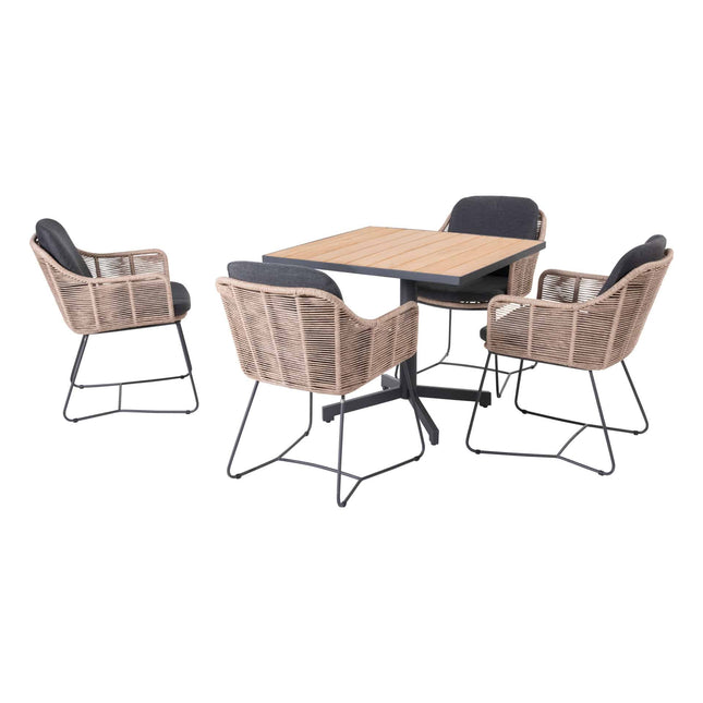 Taste 4SO Belmond dining naturel (4 st.) + Fiesta tafel 90 cm