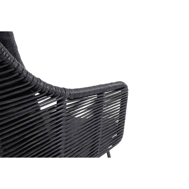 Taste 4SO Belmond dining antraciet + 4 Seasons Outdoor Privada tafel HPL 240 cm ovaal