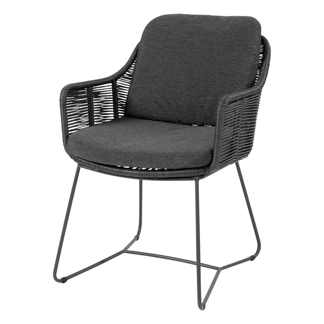 Taste 4SO Belmond dining antraciet (4 st.) + Prado tafel Ø 130 cm