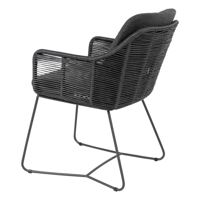 Taste 4SO Belmond dining antraciet + 4 Seasons Outdoor Privada tafel HPL 240 cm ovaal