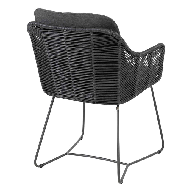 Taste 4SO Belmond dining antraciet + 4 Seasons Outdoor Privada tafel HPL 240 cm ovaal