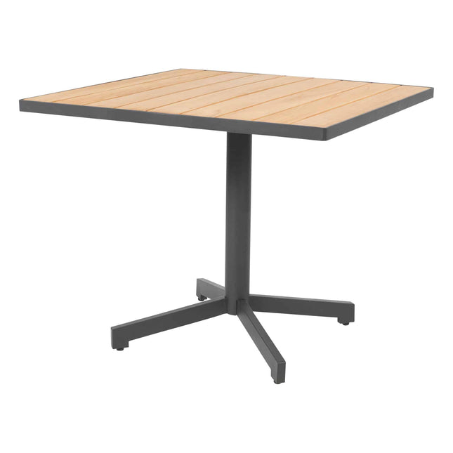 Taste 4SO Melbourne dining + Fiesta tafel met teak tafelblad 90 x 90 cm