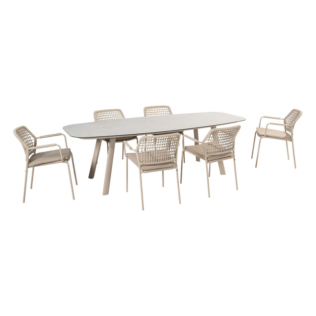 Taste 4SO Barista dining latte + Manolo tafel latte met geprint keramiek tafelblad 240 cm