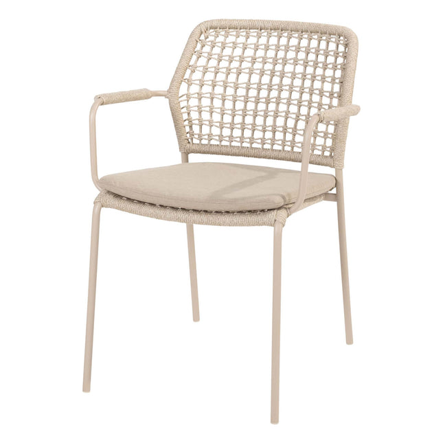 Taste 4SO Barista dining latte + Liam teak tafel 240 cm