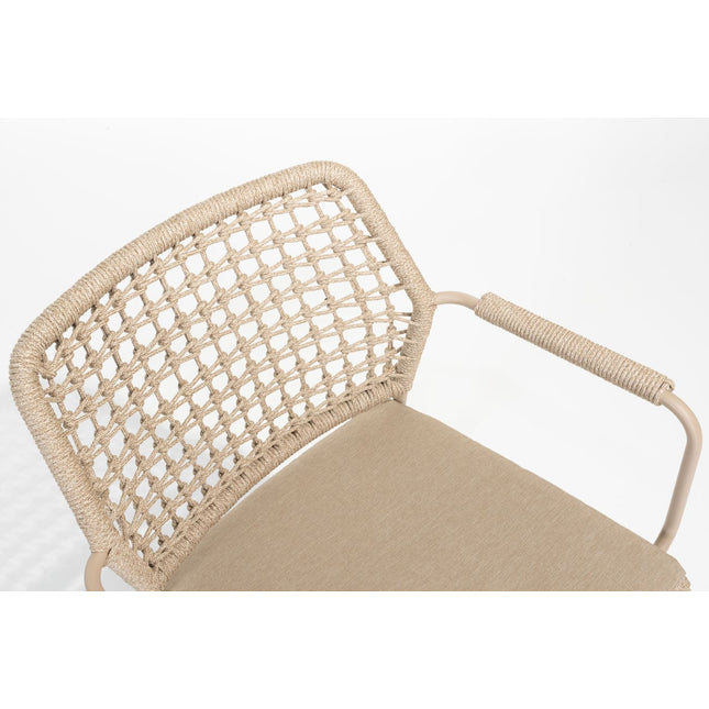 Taste 4SO Barista dining latte + Liam teak tafel 240 cm