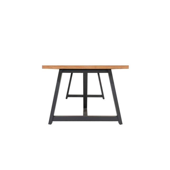 4 Seasons Outdoor Aprilla dining pure (6 st.) + Taste 4SO Noah teak tafel antraciet onderstel 260 cm