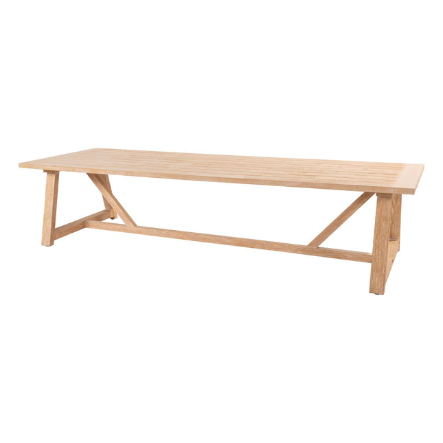 Taste 4SO Noah low dining tafel brushed teak 300 x 100 cm