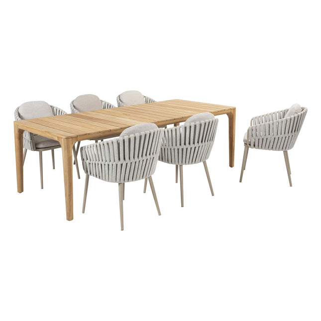 Taste 4SO Eva dining + Liam teak tafel 240 cm