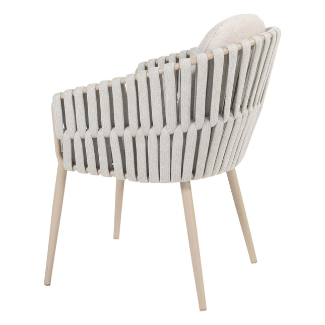 Taste 4SO Eva dining + Prado tafel met keramisch tafelblad barrel latte 240 cm