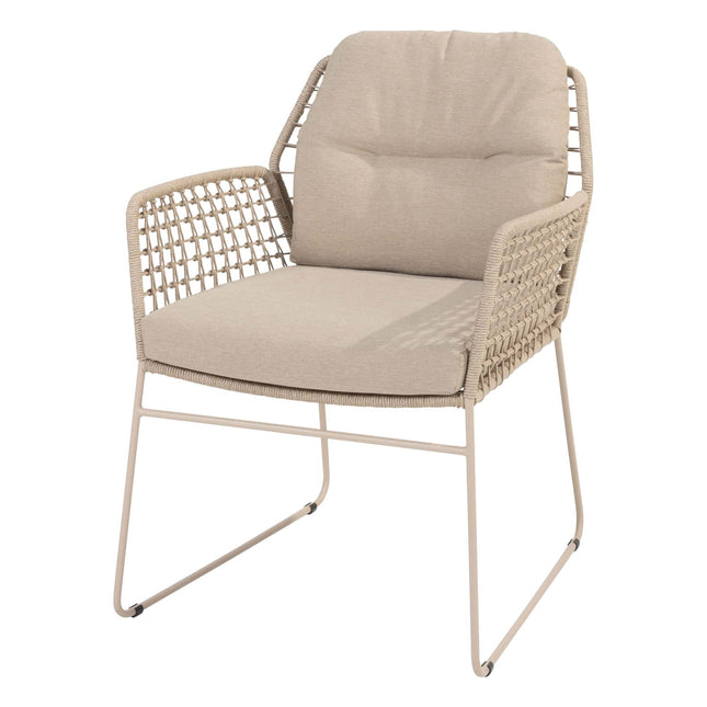 Taste 4SO Albano dining stoel (6 st.) + Prado tafel met keramisch tafelblad barrel latte 240 cm