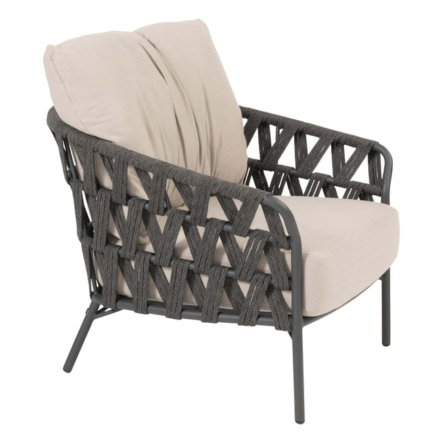 4 Seasons Outdoor Taste 4SO Albareto organische loungebank + voetenbank + Dali salontafels