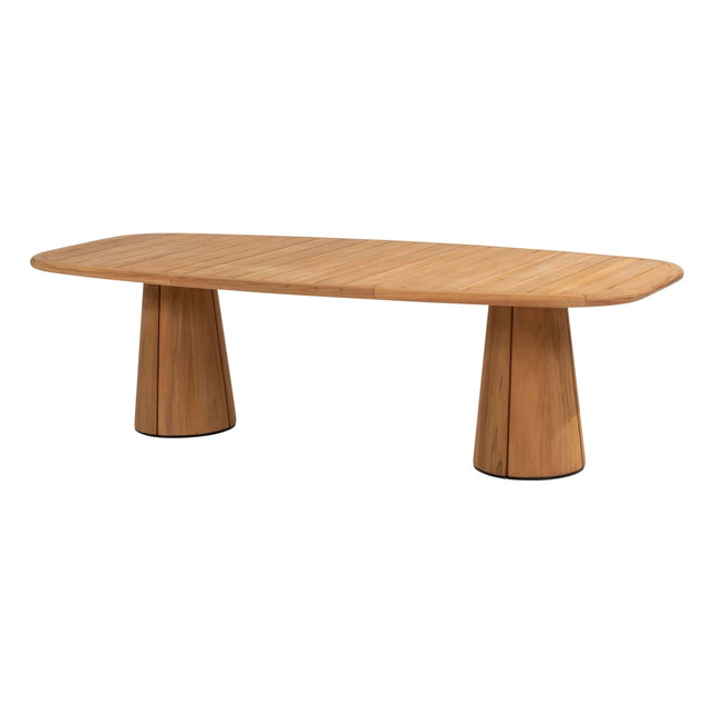 Taste 4SO Capri low dining tafel barrel-vorm teak 240 x 110 cm