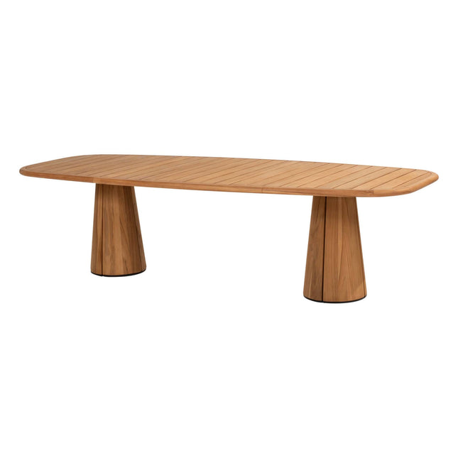 Taste 4SO Capri tafel barrel-vorm teak 280 x 110 cm