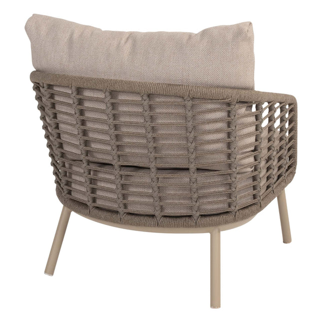 Taste 4SO Puglia loungeset latte, 3-zits loungebank + 2x lounge stoel + voetenbank