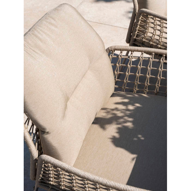 Taste 4SO Albano dining stoel (6 st.) + Prado tafel met keramisch tafelblad barrel latte 240 cm