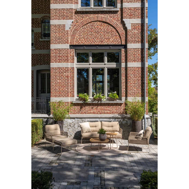 4 Seasons Outdoor Taste 4SO Albano loungeset + Verdi salontafel 73 Ø cm latte