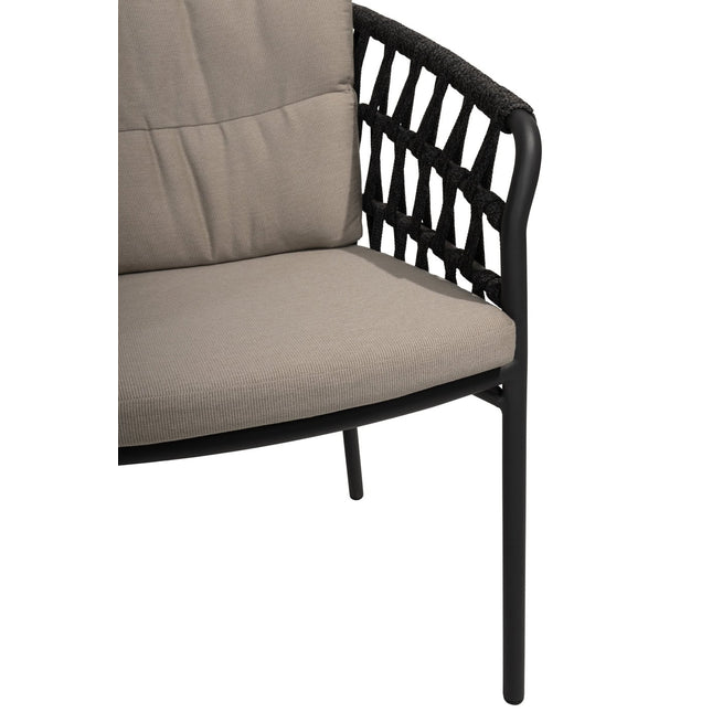 4 Seasons Outdoor Albareto dining stoel + Taste 4SO Prado tafel met keramisch tafelblad barrel antraciet 240 cm