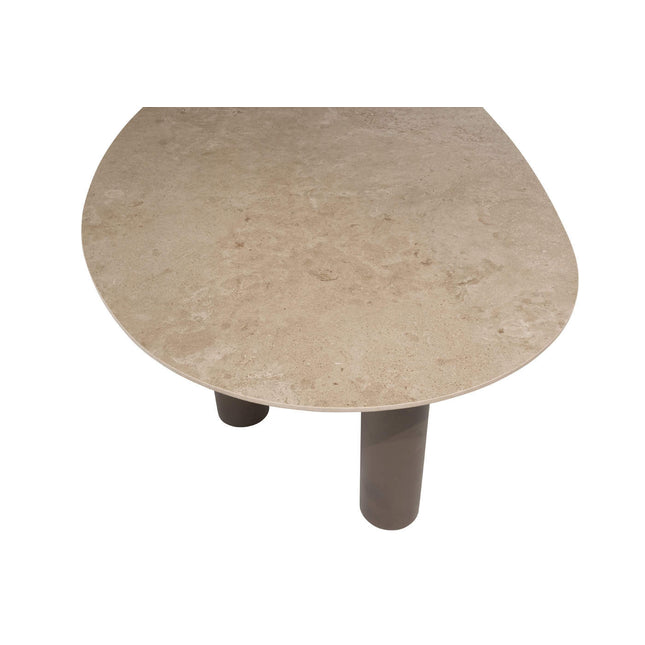 4 Seasons Outdoor Moretti high back dining stoel + Arizona tafel keramisch blad kiezel-vorm 240 cm