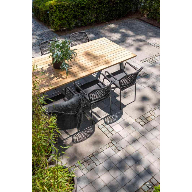 Taste 4SO Barista dining antraciet + Ambassador teak tafel 240 cm