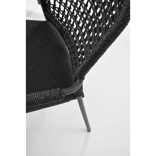 Taste 4SO Barista dining antraciet + Prado teak tafel 160 Ø cm